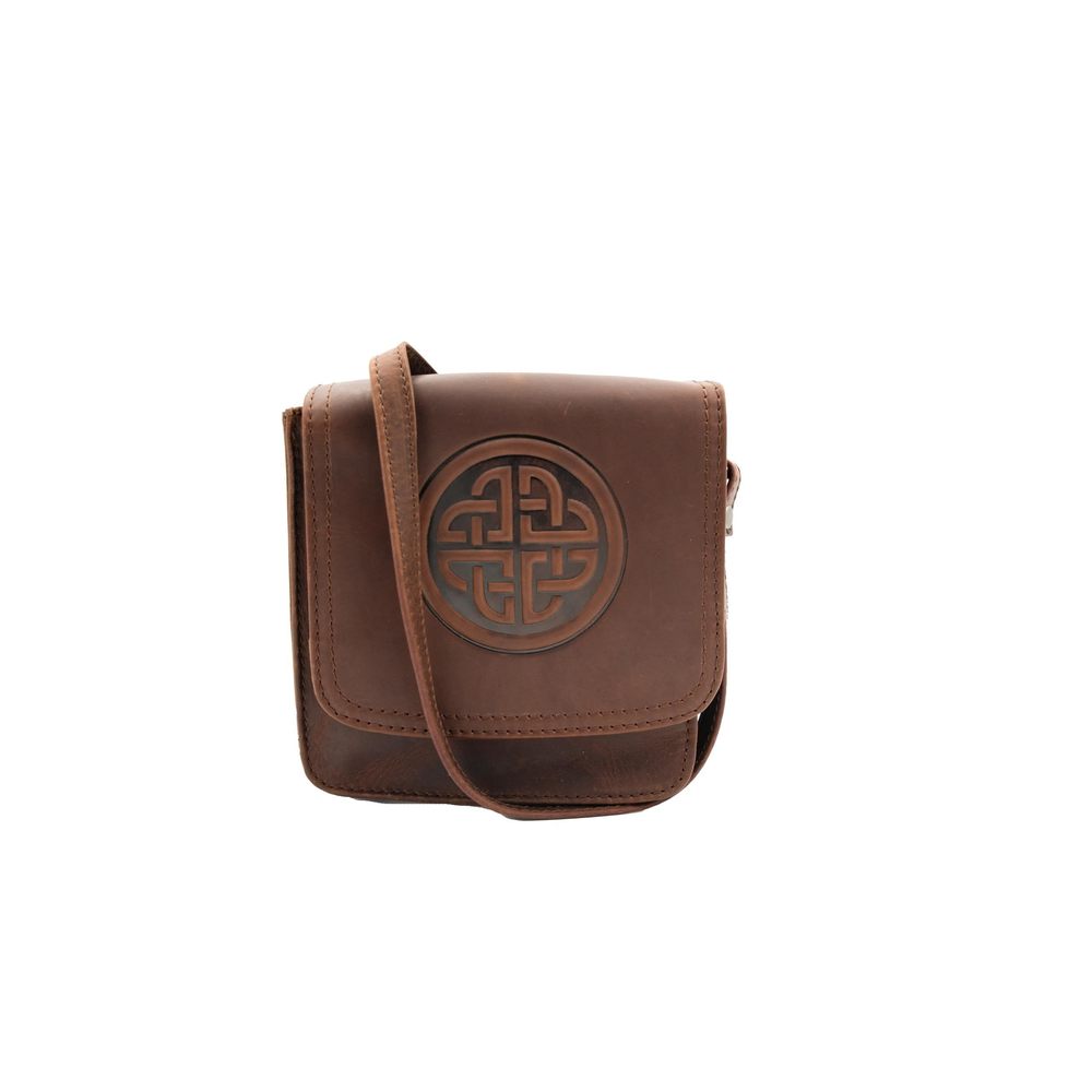 Irish Leather Shoulder Bag - Celtic Knot Desn Made In Ireland - :P